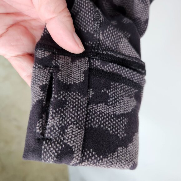 Lululemon Runderful Long Sleeve Sz 8 Heritage Camo Jacquard Black Lunar Rock - Picture 6 of 10